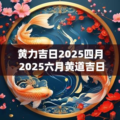 黄力吉日2025四月 2025六月黄道吉日