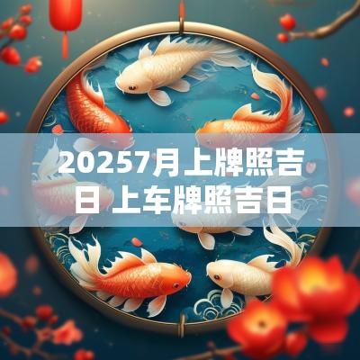 20257月上牌照吉日 上车牌照吉日