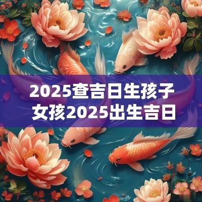2025查吉日生孩子 女孩2025出生吉日