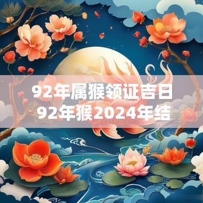 92年属猴领证吉日 92年猴2025年结婚吉日