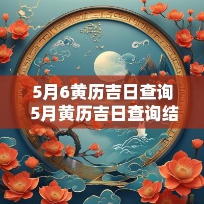 5月6黄历吉日查询 5月黄历吉日查询结果