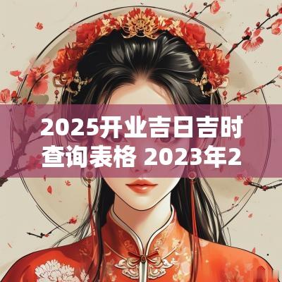 2025开业吉日吉时查询表格 2025年2月开业黄道吉日吉时查询