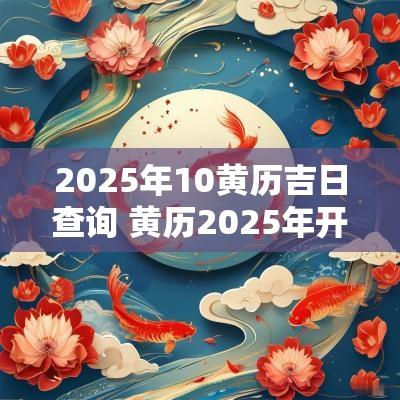 2025年10黄历吉日查询 黄历2025年开业吉日查询