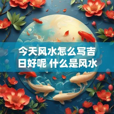 今天风水怎么写吉日好呢 什么是风水吉日
