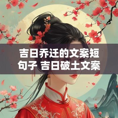 吉日乔迁的文案短句子 吉日破土文案短句干净