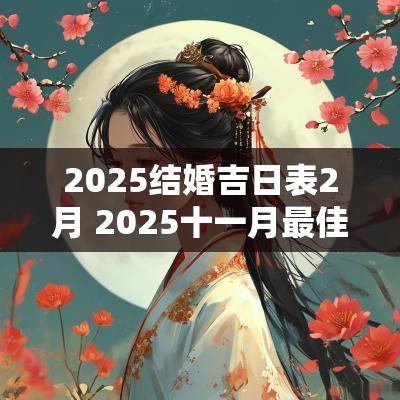 2025结婚吉日表2月 2025十一月最佳吉日