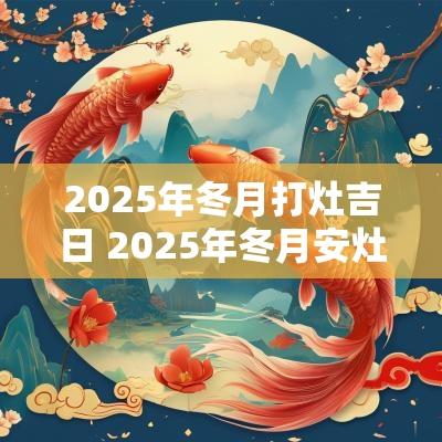 2025年冬月打灶吉日 2025年冬月安灶吉日