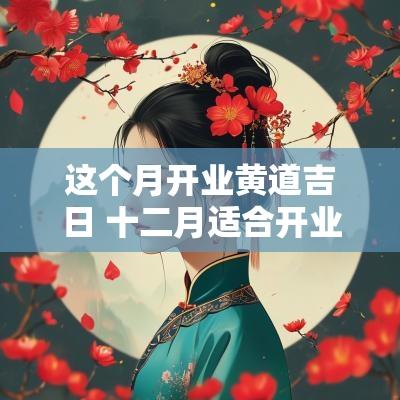 这个月开业黄道吉日 十二月适合开业的黄道吉日