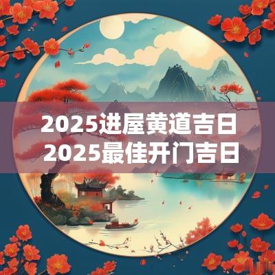 2025进屋黄道吉日 2025最佳开门吉日查询