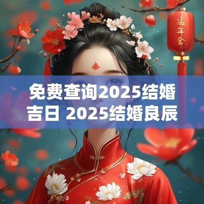 免费查询2025结婚吉日 2025结婚良辰吉日查询免费