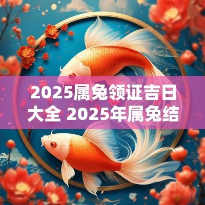 2025属兔领证吉日大全 2025年属兔结婚吉日一览表