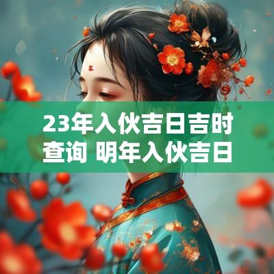 23年入伙吉日吉时查询 明年入伙吉日查询大全