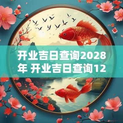 开业吉日查询2028年 开业吉日查询12月