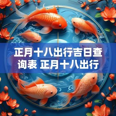 正月十八出行吉日查询表 正月十八出行吉凶