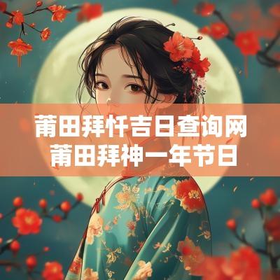莆田拜忏吉日查询网 莆田拜神一年节日表