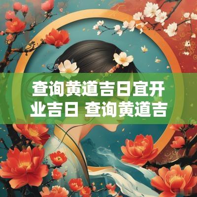 查询黄道吉日宜开业吉日 查询黄道吉日一览表