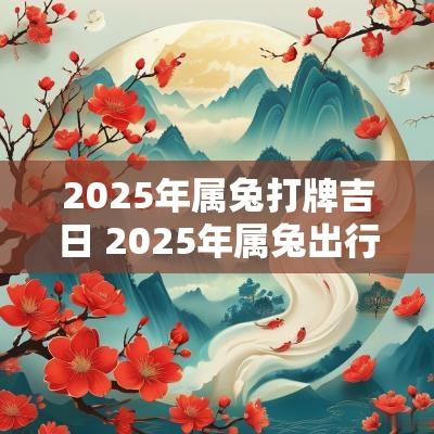 2025年属兔打牌吉日 2025年属兔出行吉日