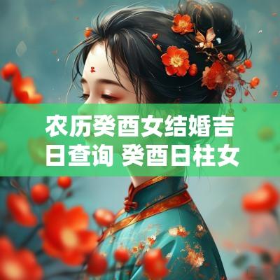 农历癸酉女结婚吉日查询 癸酉日柱女性结婚吉日