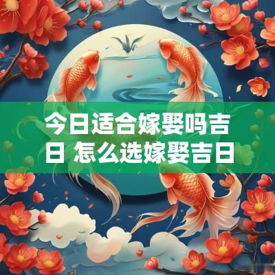 今日适合嫁娶吗吉日 怎么选嫁娶吉日和时辰吉凶