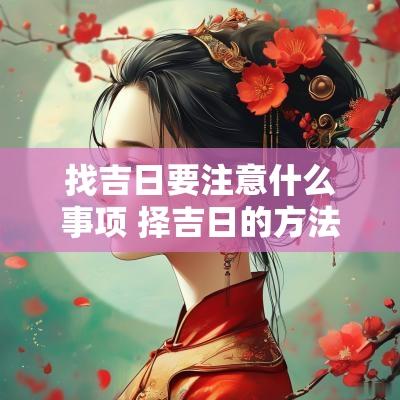 找吉日要注意什么事项 择吉日的方法和注意事项