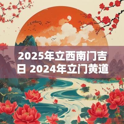 2025年立西南门吉日 2025年立门黄道吉日