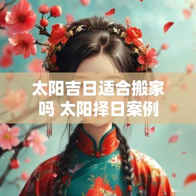太阳吉日适合搬家吗 太阳择日案例