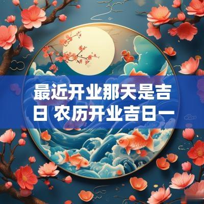 最近开业那天是吉日 农历开业吉日一览表