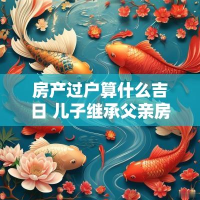 房产过户算什么吉日 儿子继承父亲房子过户吉日