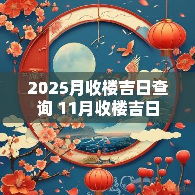2025月收楼吉日查询 11月收楼吉日