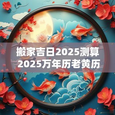 搬家吉日2025测算 2025万年历老黄历看搬家吉日