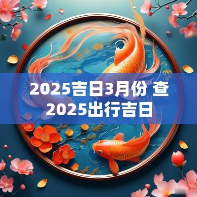 2025吉日3月份 查2025出行吉日