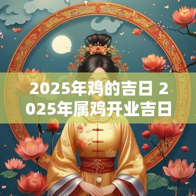 2025年鸡的吉日 2025年属鸡开业吉日查询