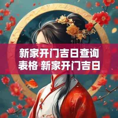 新家开门吉日查询表格 新家开门吉日查询表
