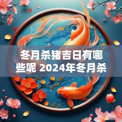 冬月杀猪吉日有哪些呢 2025年冬月杀猪吉日一览表查询