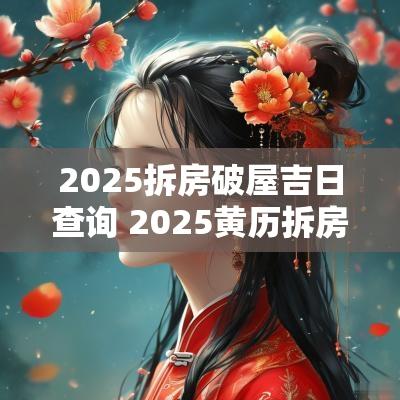 2025拆房破屋吉日查询 2025黄历拆房吉日