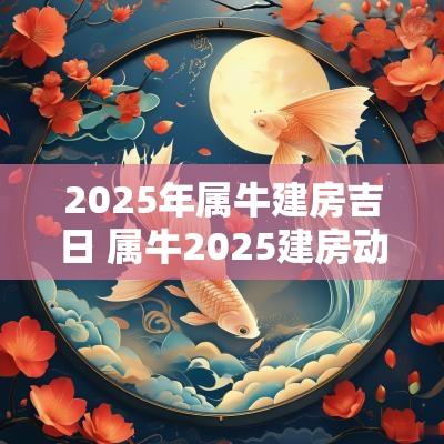 2025年属牛建房吉日 属牛2025建房动土吉日
