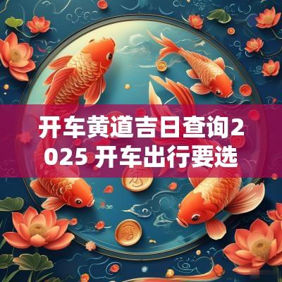 开车黄道吉日查询2025 开车出行要选黄道吉日吗