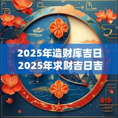 2025年造财库吉日 2025年求财吉日吉时