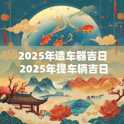 2025年造车器吉日 2025年提车辆吉日