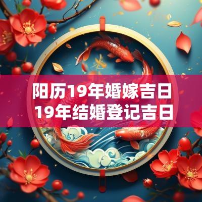 阳历19年婚嫁吉日 19年结婚登记吉日