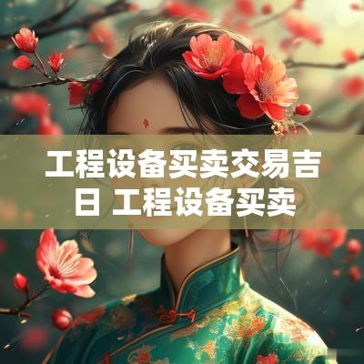 工程设备买卖交易吉日 工程设备买卖