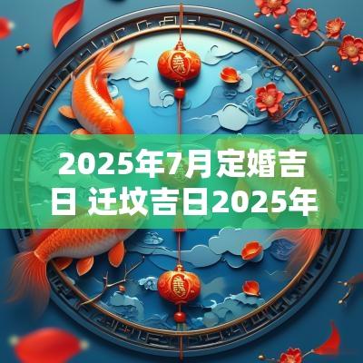 2025年7月定婚吉日 迁坟吉日2025年7月