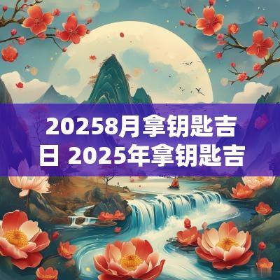 20258月拿钥匙吉日 2025年拿钥匙吉日查询