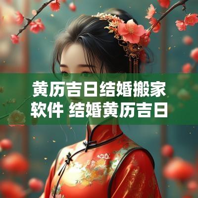 黄历吉日结婚搬家软件 结婚黄历吉日查询软件