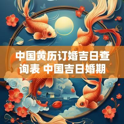 中国黄历订婚吉日查询表 中国吉日婚期查询表
