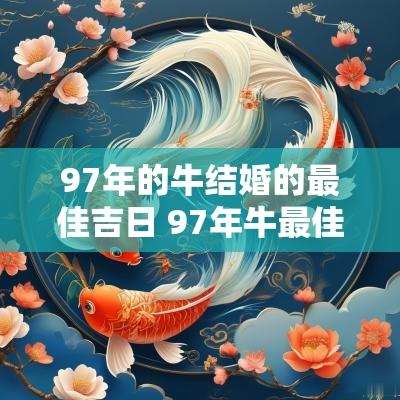 97年的牛结婚的最佳吉日 97年牛最佳婚配日期