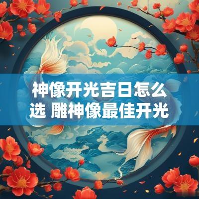 神像开光吉日怎么选 雕神像最佳开光吉日