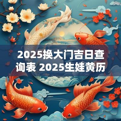 2025换大门吉日查询表 2025生娃黄历吉日查询