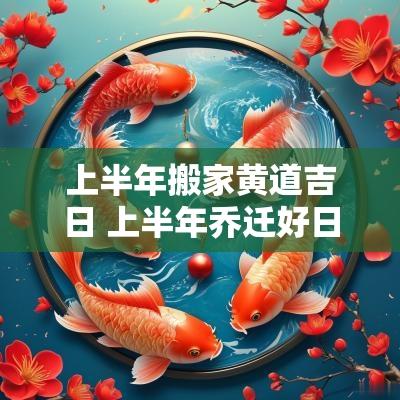 上半年搬家黄道吉日 上半年乔迁好日子