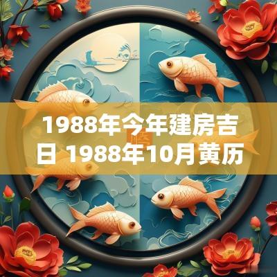 1988年今年建房吉日 1988年10月黄历吉日